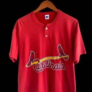 Vintage 1997 St. Louis Cardinals Russell Hanley Baseball Shirt Jersey 90s MLB